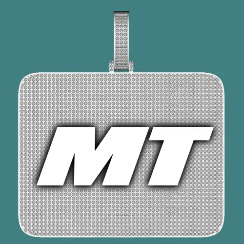 CUSTOM LETTER NECKLACE 3D BIG SQUARE sold by The GUU Shop