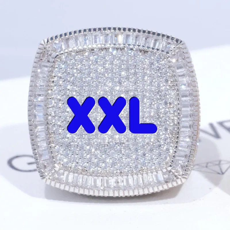 CUSTOM LETTER 3D ICED RING sold by The GUU Shop
