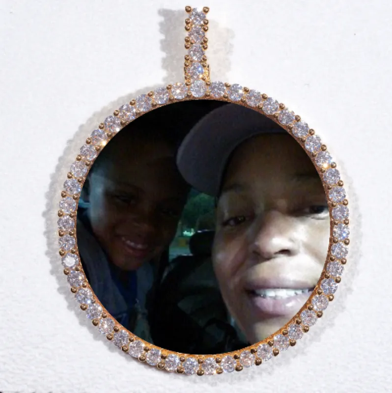 LARGE 3D CIRCLE CUSTOM PICTURE PENDANT sold by The GUU Shop