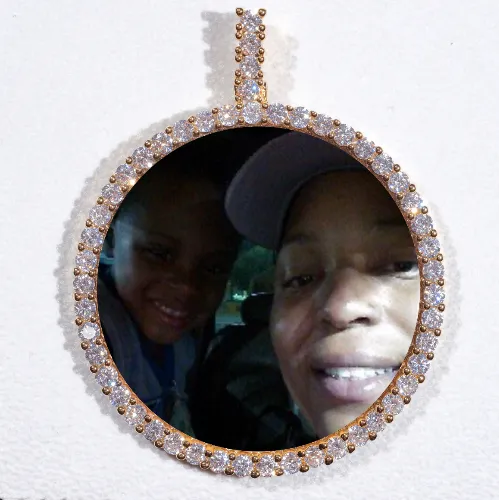 LARGE 3D CIRCLE CUSTOM PICTURE PENDANT sold by The GUU Shop