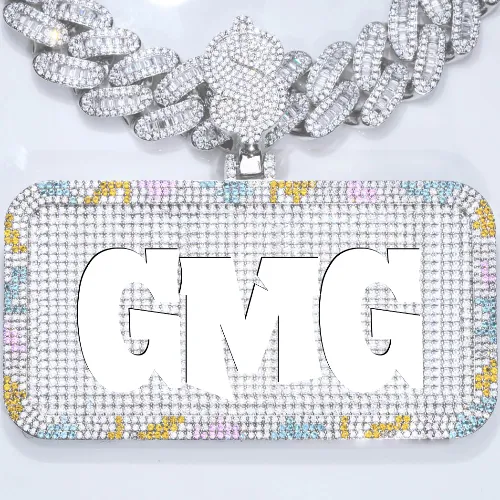 CUSTOM LETTER NECKLACE 3D COLORFUL SQUARE sold by The GUU Shop