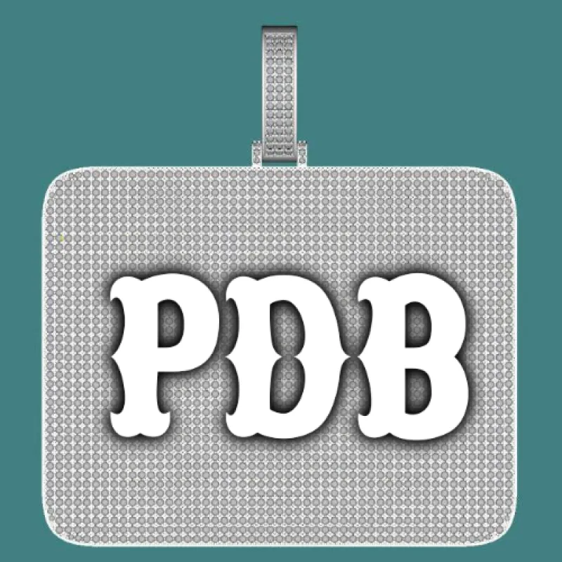 CUSTOM LETTER NECKLACE 3D BIG SQUARE sold by The GUU Shop