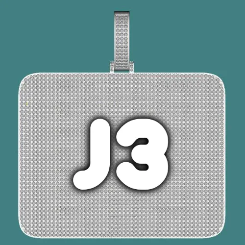 CUSTOM LETTER NECKLACE 3D BIG SQUARE sold by The GUU Shop