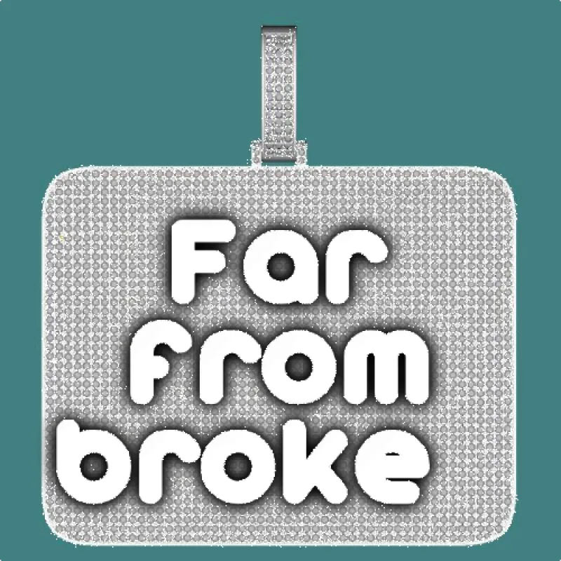 CUSTOM LETTER NECKLACE 3D BIG SQUARE sold by The GUU Shop