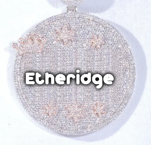 CUSTOM LETTER NECKLACE 3D BIG CROWN DISC sold by The GUU Shop