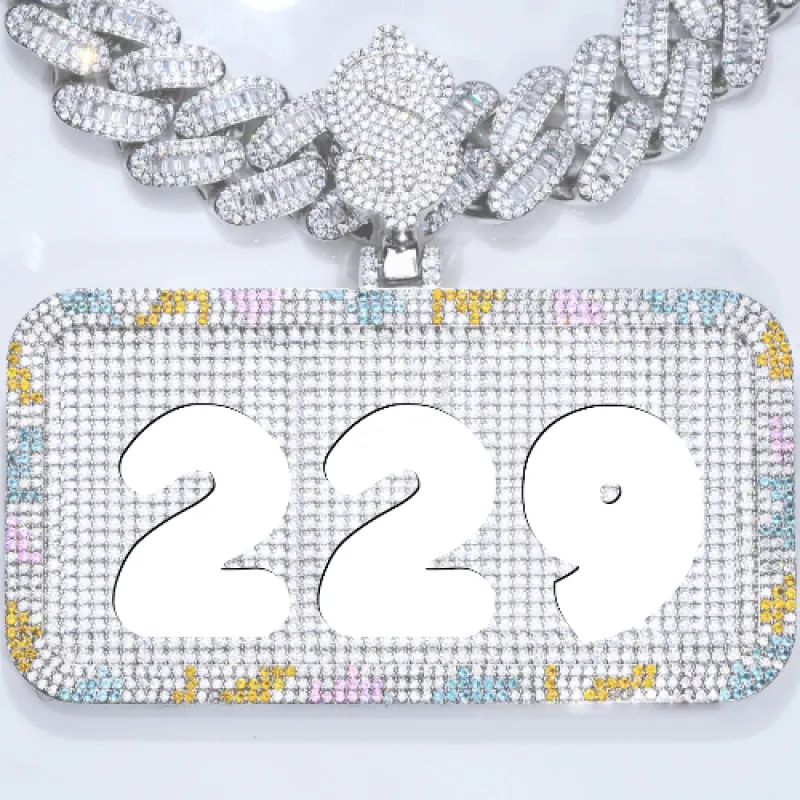 CUSTOM LETTER NECKLACE 3D COLORFUL SQUARE sold by The GUU Shop