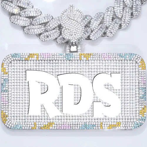 CUSTOM LETTER NECKLACE 3D COLORFUL SQUARE sold by The GUU Shop