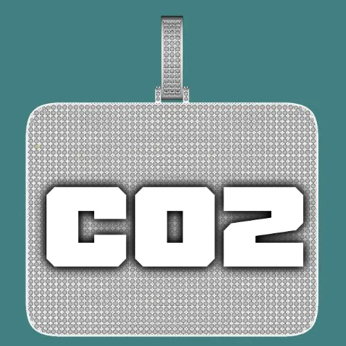 CUSTOM LETTER NECKLACE 3D BIG SQUARE sold by The GUU Shop