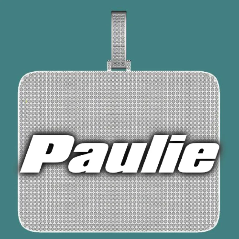 CUSTOM LETTER NECKLACE 3D BIG SQUARE sold by The GUU Shop