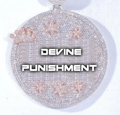 CUSTOM LETTER NECKLACE 3D BIG CROWN DISC sold by The GUU Shop