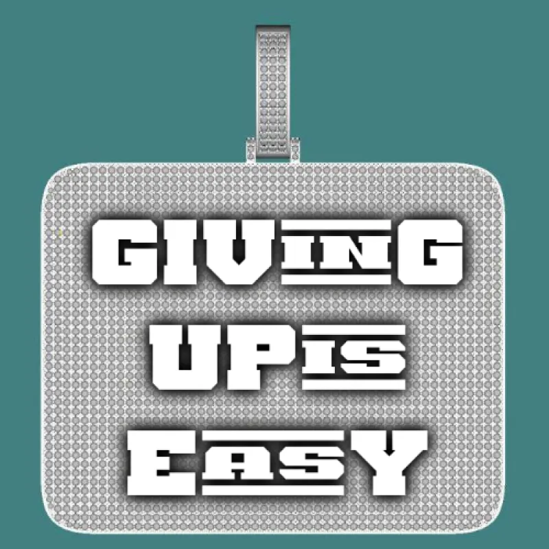 CUSTOM LETTER NECKLACE 3D BIG SQUARE sold by The GUU Shop