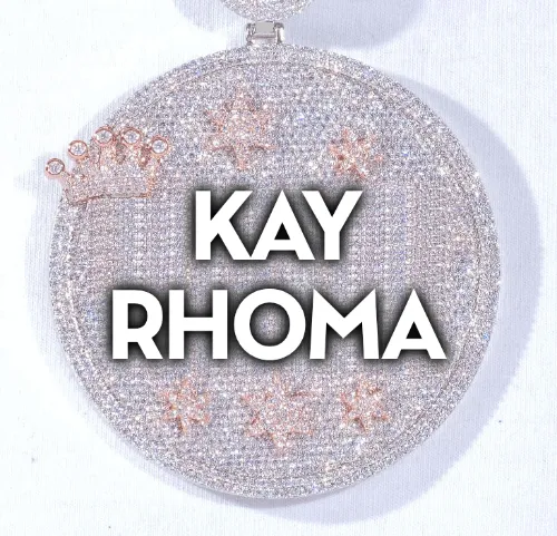 CUSTOM LETTER NECKLACE 3D BIG CROWN DISC sold by The GUU Shop