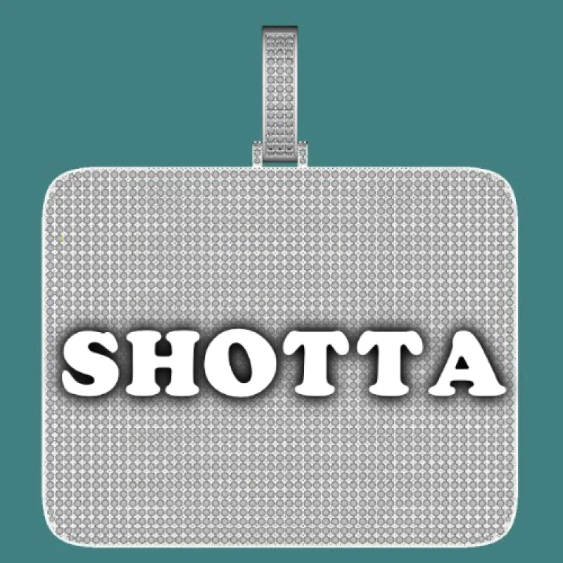 CUSTOM LETTER NECKLACE 3D BIG SQUARE sold by The GUU Shop