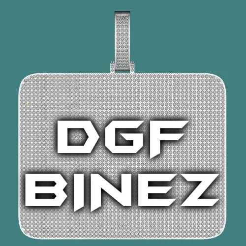 CUSTOM LETTER NECKLACE 3D BIG SQUARE sold by The GUU Shop