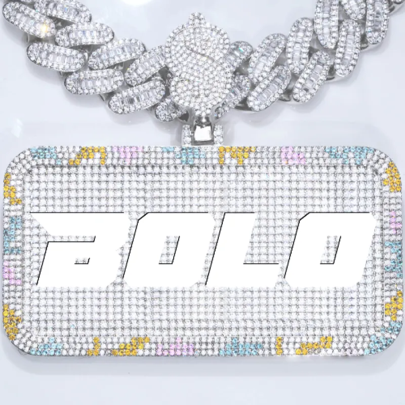 CUSTOM LETTER NECKLACE 3D COLORFUL SQUARE sold by The GUU Shop