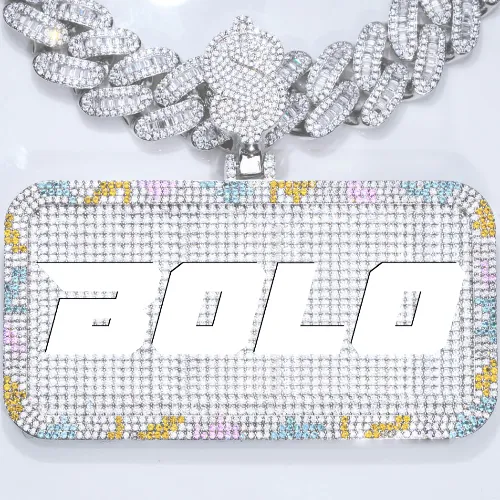 CUSTOM LETTER NECKLACE 3D COLORFUL SQUARE sold by The GUU Shop