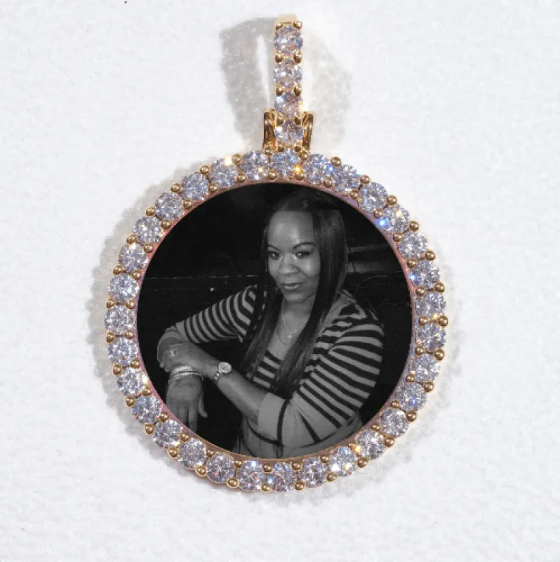 3D CIRCLE CUSTOM PICTURE PENDANT SMALL SIZE sold by The GUU Shop