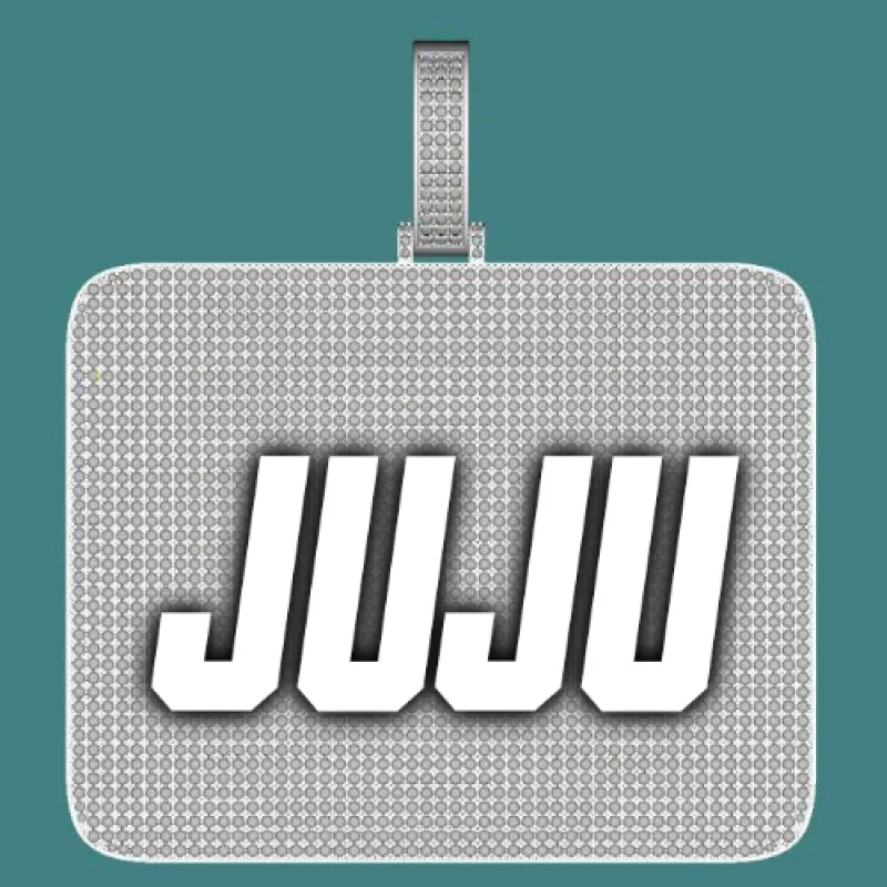 CUSTOM LETTER NECKLACE 3D BIG SQUARE sold by The GUU Shop