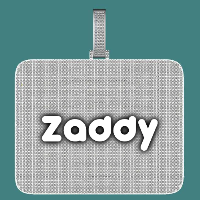 CUSTOM LETTER NECKLACE 3D BIG SQUARE sold by The GUU Shop