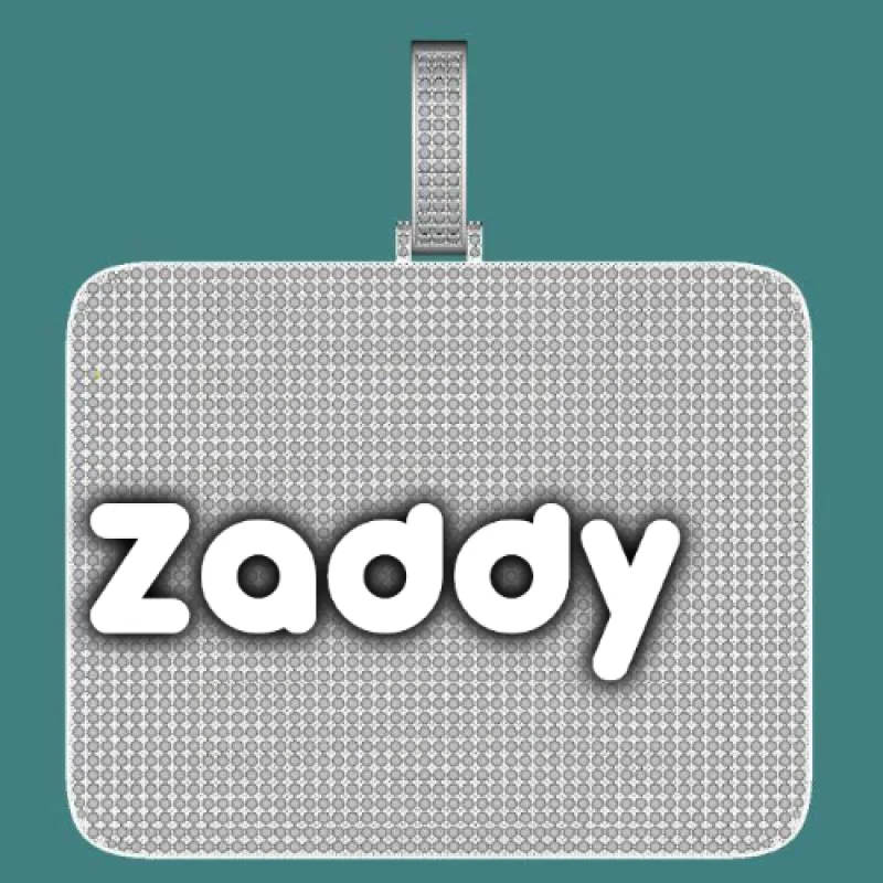 CUSTOM LETTER NECKLACE 3D BIG SQUARE sold by The GUU Shop