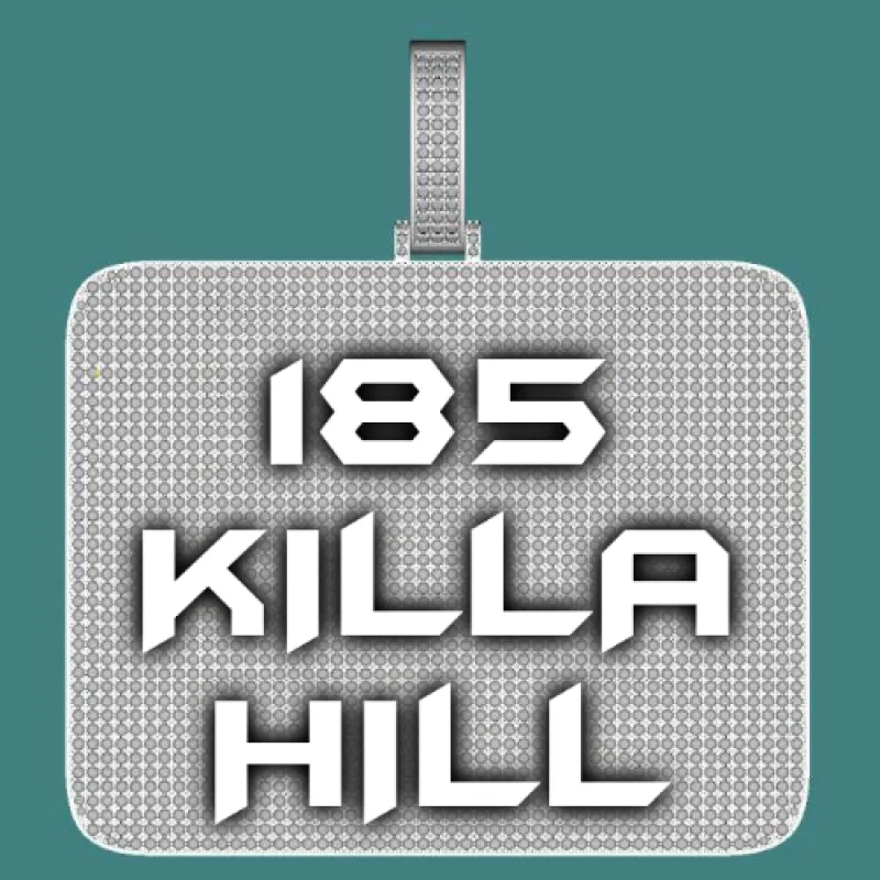 CUSTOM LETTER NECKLACE 3D BIG SQUARE sold by The GUU Shop