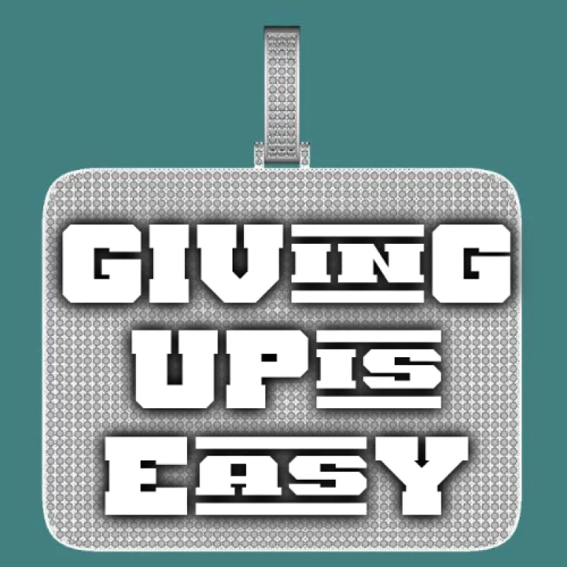 CUSTOM LETTER NECKLACE 3D BIG SQUARE made by The GUU Shop