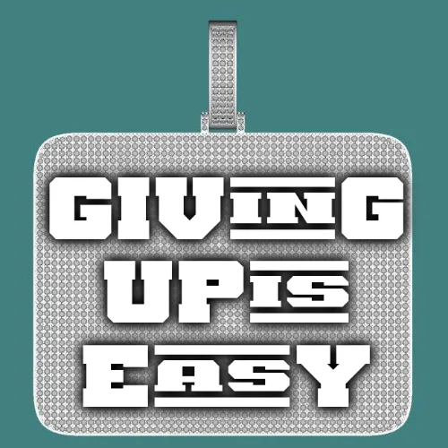 CUSTOM LETTER NECKLACE 3D BIG SQUARE sold by The GUU Shop