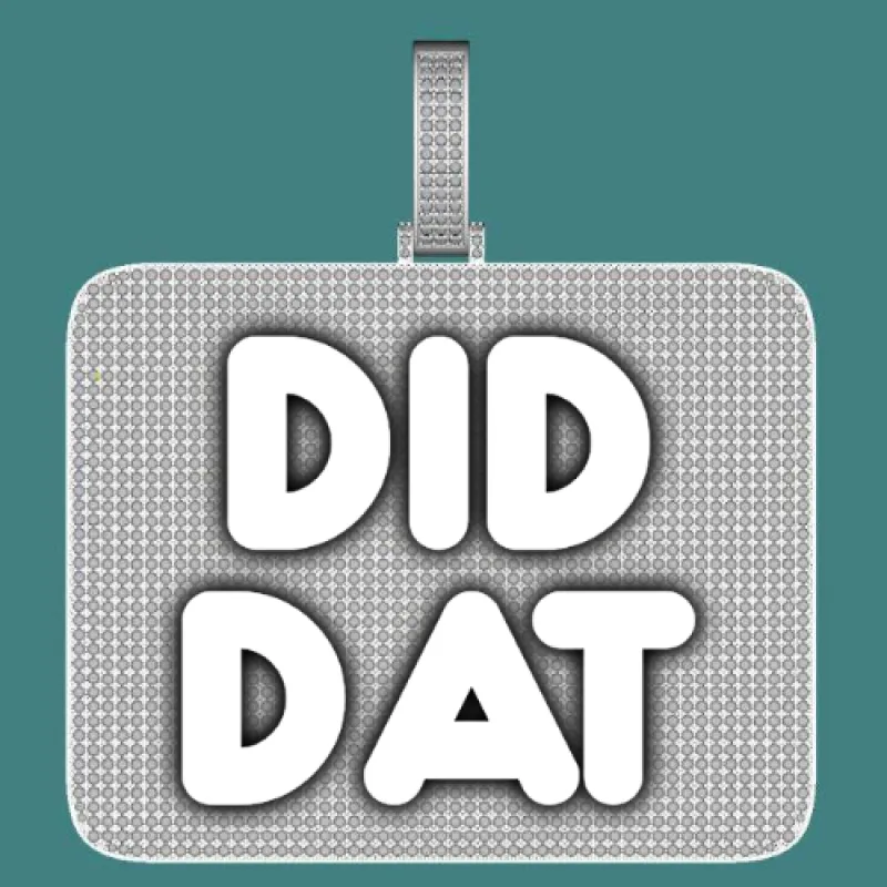 CUSTOM LETTER NECKLACE 3D BIG SQUARE sold by The GUU Shop