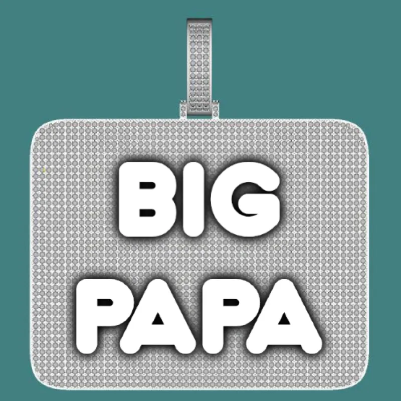 CUSTOM LETTER NECKLACE 3D BIG SQUARE sold by The GUU Shop