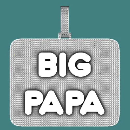 CUSTOM LETTER NECKLACE 3D BIG SQUARE sold by The GUU Shop