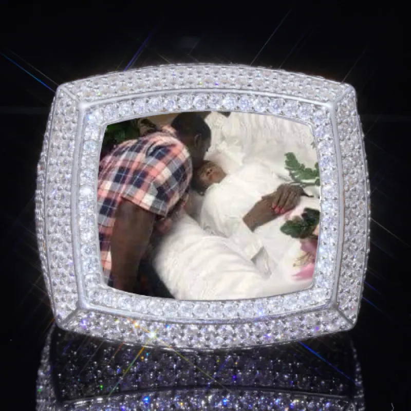 3D CUSTOM PICTURE ICED RING sold by The GUU Shop