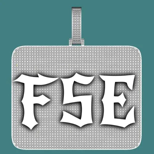 CUSTOM LETTER NECKLACE 3D BIG SQUARE sold by The GUU Shop