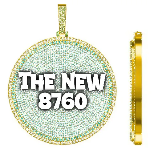 CUSTOM LETTER NECKLACE 3D BIG DISC sold by The GUU Shop