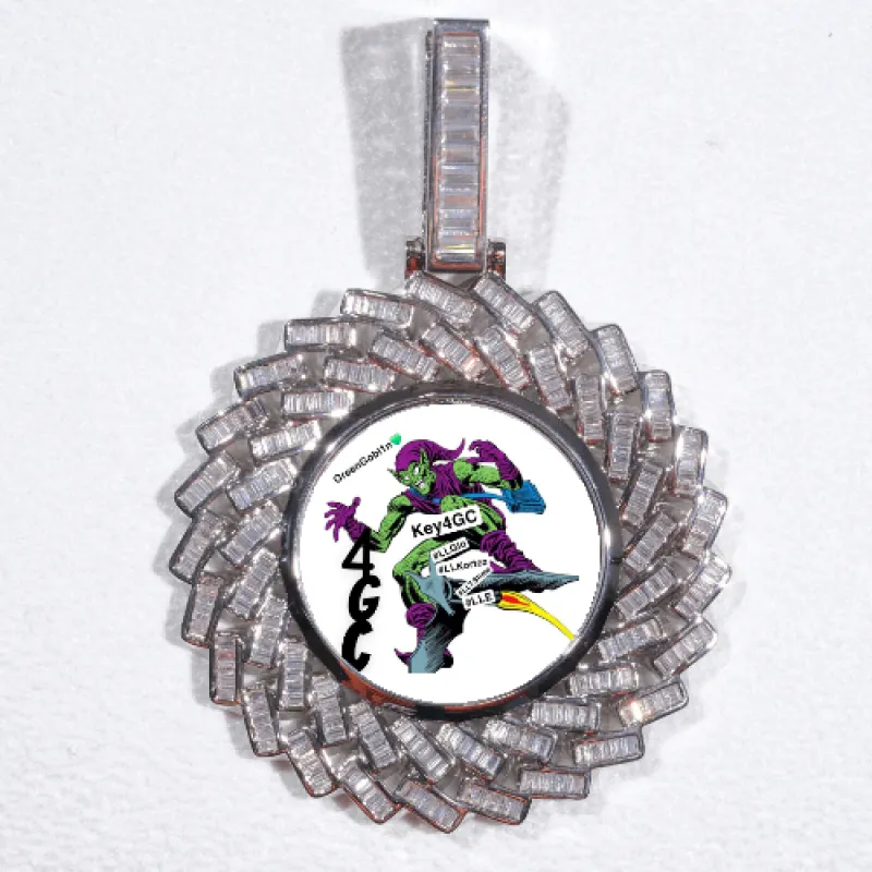 Large 3D Baguette Custom Picture Pendant sold by The GUU Shop