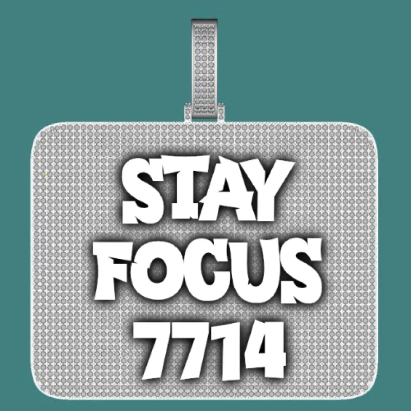 CUSTOM LETTER NECKLACE 3D BIG SQUARE sold by The GUU Shop