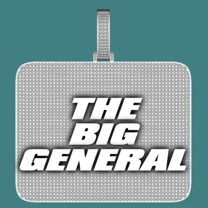 CUSTOM LETTER NECKLACE 3D BIG SQUARE sold by The GUU Shop