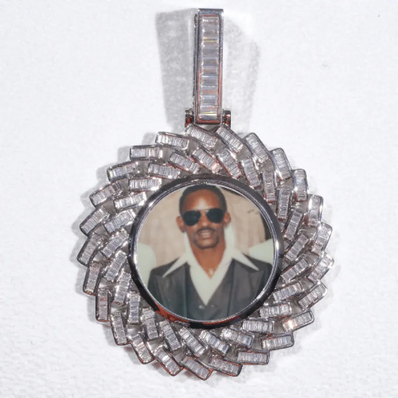 Large 3D Baguette Custom Picture Pendant sold by The GUU Shop