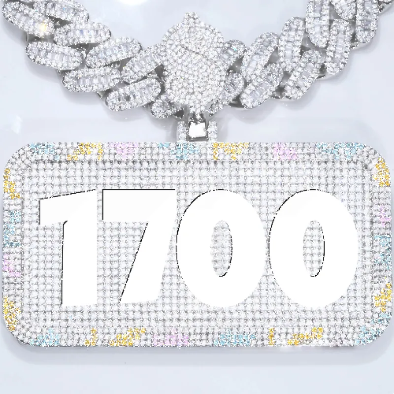 CUSTOM LETTER NECKLACE 3D COLORFUL SQUARE sold by The GUU Shop