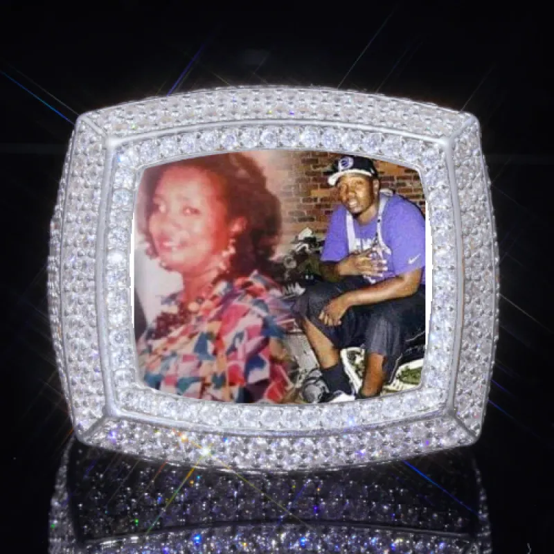 3D CUSTOM PICTURE ICED RING sold by The GUU Shop