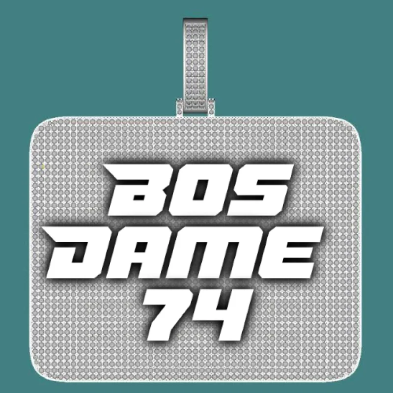 CUSTOM LETTER NECKLACE 3D BIG SQUARE sold by The GUU Shop