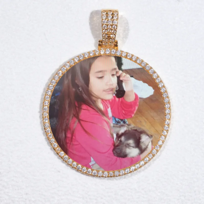 MEDIUM 3D CIRCLE CUSTOM PICTURE PENDANT sold by The GUU Shop