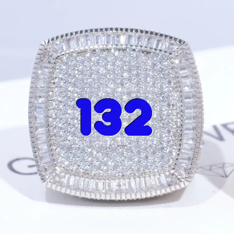 CUSTOM LETTER 3D ICED RING sold by The GUU Shop