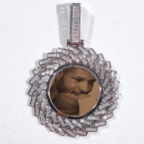 Large 3D Baguette Custom Picture Pendant sold by The GUU Shop