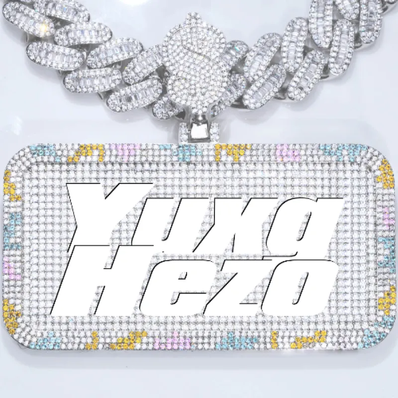 CUSTOM LETTER NECKLACE 3D COLORFUL SQUARE sold by The GUU Shop