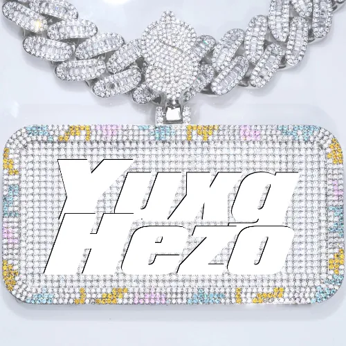 CUSTOM LETTER NECKLACE 3D COLORFUL SQUARE sold by The GUU Shop