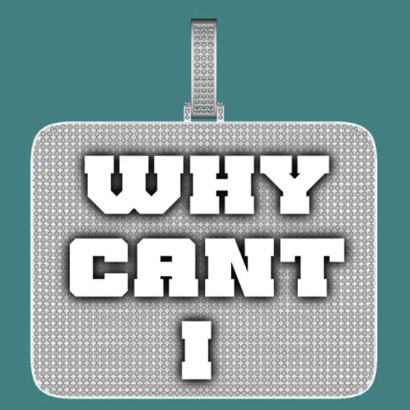 CUSTOM LETTER NECKLACE 3D BIG SQUARE sold by The GUU Shop