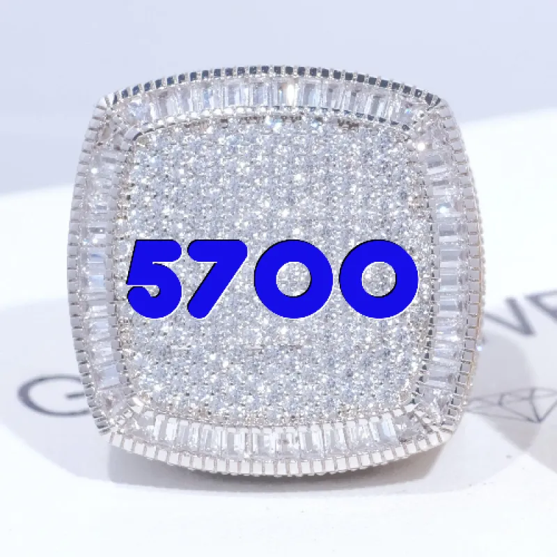 CUSTOM LETTER 3D ICED RING sold by The GUU Shop