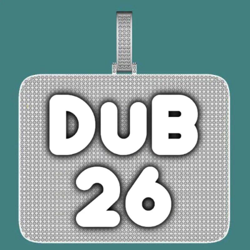 CUSTOM LETTER NECKLACE 3D BIG SQUARE sold by The GUU Shop