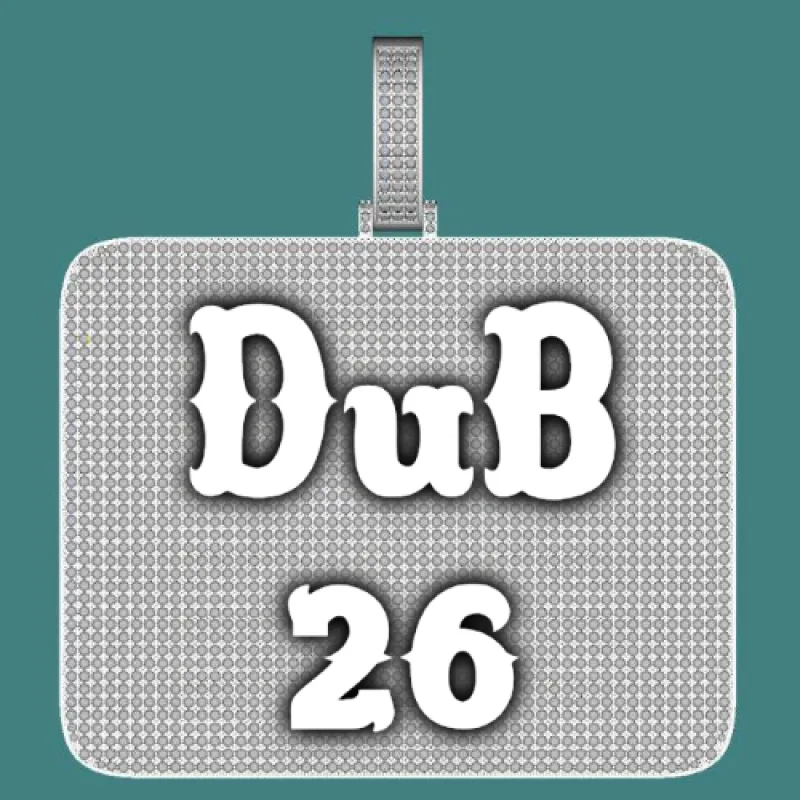 CUSTOM LETTER NECKLACE 3D BIG SQUARE sold by The GUU Shop