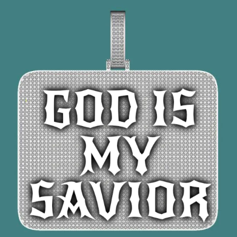 CUSTOM LETTER NECKLACE 3D BIG SQUARE sold by The GUU Shop